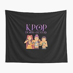 Kpop Demon Hunters Fan Art Tapestry