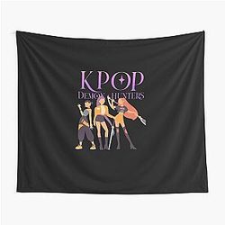 Kpop Demon Hunters Inspired Minimalist Style Tapestry