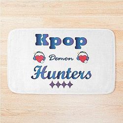 Kpop Demon Hunters - Heart with Headphones - Music Art Bath Mat
