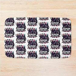 KPOP Demon Hunters Neon Fantasy Logo Sticker Bath Mat