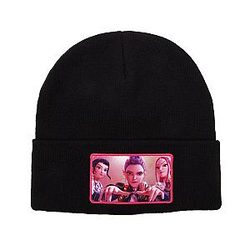 K-pop Demon Hunters Black Cuff Knit Beanie