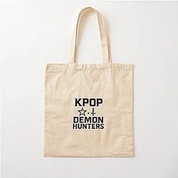 Kpop Demon Hunters Star or Sword V.1 Black Cotton Tote Bag