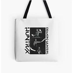 K-pop Demon Hunters Black Art All Over Print Tote Bag