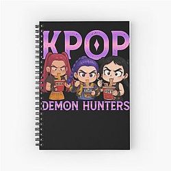 K-Pop Demon Hunters Inspired CHIBI Spiral Notebook