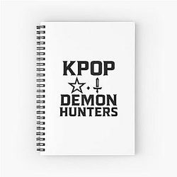 Kpop Demon Hunters Star or Sword V.1 Black Spiral Notebook