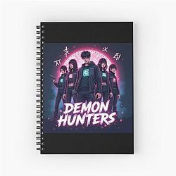 K-Pop Demon Hunters: Supernatural Idol Warriors Art Print - Unique K-Pop Spiral Notebook