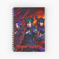 Kpop Demon Hunters Girls and Monster Fanart Design Notebook