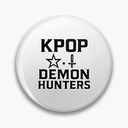 Kpop Demon Hunters Star or Sword V.1 Black Fonts Pin