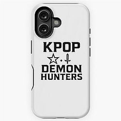 K-pop Demon Hunters Star or Sword V.1 Black Fonts iPhone Tough Case