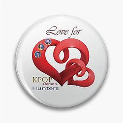 Love for Kpop Demon Hunters - Aesthetic Design, Emotional Kpop Fanart Pin