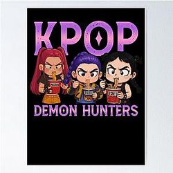 K Pop Demon Hunters Chibi Poster