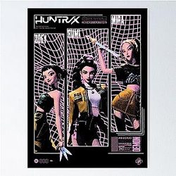Huntrix Kpop Demon Hunters Streetwear Tee Poster
