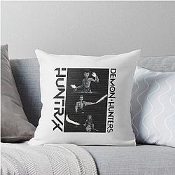 K-pop Demon Hunters Black Art Throw Pillow