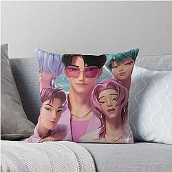 Saja Boys K-pop Demon Hunters Throw Pillow