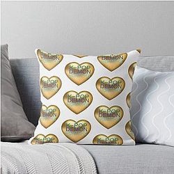 Kpop Demon Hunters - Golden Heart Art KDH Aesthetic Fan Design Throw Pillow