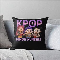 K-pop Demon Hunters Chibi Throw Pillow