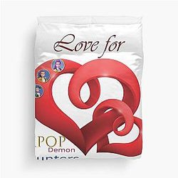 Love Kpop Demon Hunters Aesthetic Design Emotional Kpop Fanart Duvet Cover