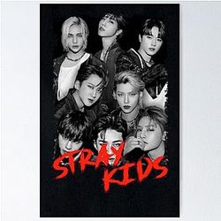Limited Edition Stray Kids world tour black and white style 5 rock Star ot8 skz comeback poster kpop boy group bang chan lee know changbin hyunjin han felix seungmin jeongin Poster
