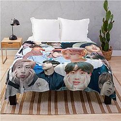 Jin BTS collage Throw Blanket