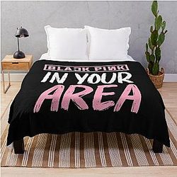 Black Pink in your Area K-pop Kpop Korea Pop  Throw Blanket