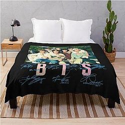 BTS Group Sign  Throw Blanket