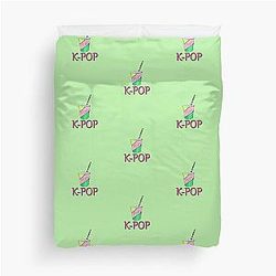 Kpop Soda:Green Duvet Cover