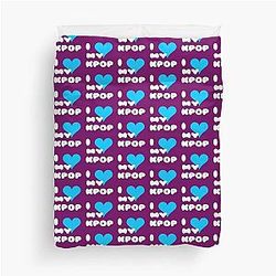 I LOVE MY KPOP - Purple Duvet Cover