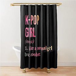 KPop Girl Definition KPop in Watercolor Shower Curtain