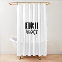 Kimchi Addict, Kpop Bag, Kpop Art Print, Funny Kpop Gift, Kpop Sweatshirt Shower Curtain