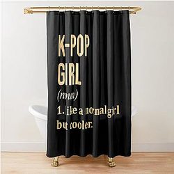 KPop Girl Definition KPop in Gold Shower Curtain