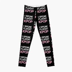 I SPEAK FLUENT KPOP - BLACK Leggings