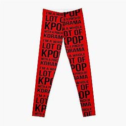 A LOT OF KPOP - RED Leggings