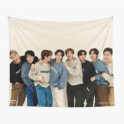 Stroh Kinder SKZ RESITE Pressemitteilung 3RACHA mahagrid ot8 Mitglieder Poster Comeback Konzept kpop Junge Gruppe jyp Tapestry