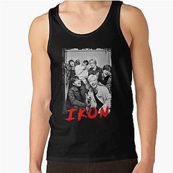 iKON Kpop Group Members black and white Korean Kpop RGB Color Design Tank Top