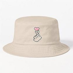 Kpop Korean Finger Heart  Bucket Hat
