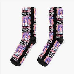 Cute Just A Girl Who Loves Anime And K-Pop Girl Socks