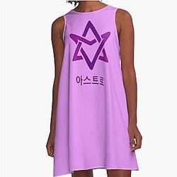 ASTRO KPOP LOGO PLUM VIOLET A-Line Dress