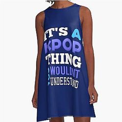 A KPOP THING - blue A-Line Dress