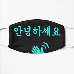 Annyeonghaseyo (Hello in KoreanHangul) KPOP and Kdrama Flat Mask
