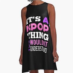 A KPOP THING - BLACK A-Line Dress