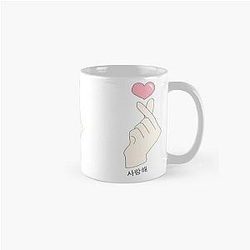 Kpop korean finger heart Classic Mug