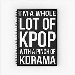 A LOT OF KPOP - BLACK Spiral Notebook
