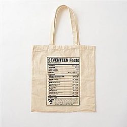SEVENTEEN Kpop Nutritional Facts Cotton Tote Bag