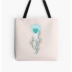 SHineee Floral Lightstick kpop  All Over Print Tote Bag