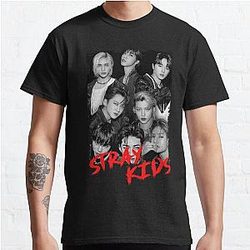 Stray Kids Kpop Group Members black and white Korean Kpop RGB Color Design Classic T-Shirt