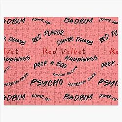 Red Velvet Kpop, red flavor, peek a boo, bad boy, Russian Roulette Jigsaw Puzzle