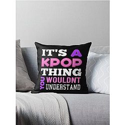 A KPOP THING - BLACK Throw Pillow