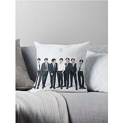 bts melanin festa family photo poster 9th anniversary logo proof comeback 2022 we are bulletproof door concept photo yet to come poster iphone Throw Pillow