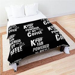 Kpop fan powered by coffee   Comforter