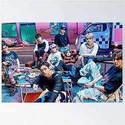 SKZ Stray Kids skz kpop pink poster maxident case 143  bang chan lee know changbin hyunjin han seungmin jeongin maxident poster Poster